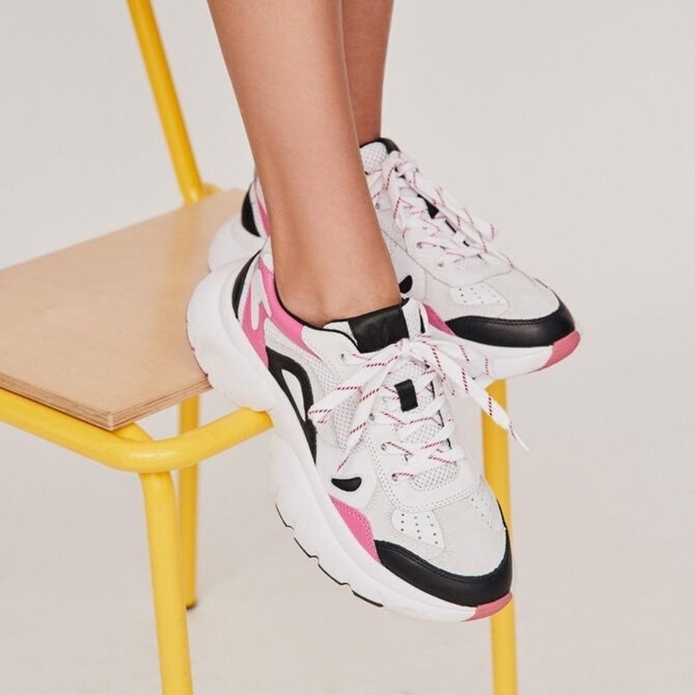 Maje Paris Urban Leather Chunky Sneaker